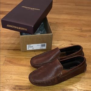 Men’s brown leather driver shoes
